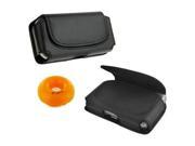 Horizontal Leather Pouch for HTC ThunderBolt Incredible HD Earphone Organizer!
