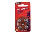 New Sanyo Hearing Aid Battery 312 4pk