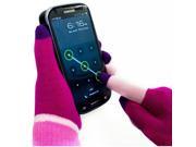 Fosmon Touchscreen Warm Gloves w 3 Conductive Fingertips for Smartphones Pink