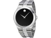 Movado Black Dial Stainless Steel Mens Watch 0606555
