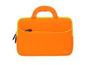 Evecase 10.6~12 inch chromebook laptop Notebook Tablet Ultraportable Neoprene Zipper Carrying Case with Dual Hidden Pocket Handle Orange Yellow