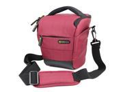 Evecase Compact Digital SLR Nylon Holster Camera Bag with Shoulder Strap Red for Canon EOS 5DS 5DS R T6i T6s Digital Camera