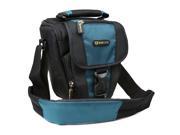 Evecase Durable Digital SLR Camera Carrying Pouch Nylon Case with Strap Black Blue for Canon EOS Rebel 60Da 60D T2i 7D T1i T3 T3i EOS Rebel XSi EOS Di