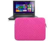 Evecase Neoprene Universal Sleeve Zipper Case Bag for Lenovo G50 Laptop Lenovo IdeaPad G505s 15.6 Inch Laptop Hot Pink