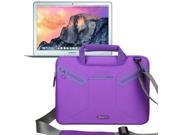 Evecase 2015 New MacBook Air 13 13.3 inch Laptop NEWEST VERSION Multi functional Neoprene Messenger Case Tote Bag Purple