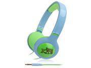 iKross Blue Green Kids 3.5mm Volume Limit headphone headset w 3.5mm Long cable for Fire HD Kids Edition Tablet