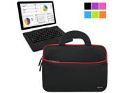 Evecase RCA 11 Maven Pro 11.6 RCT6213W87DK tablet Sleeve Case Slim Briefcase w Handle Accessory Pocket Ultra Portable Trave Carrying Neoprene Case – Blac