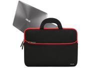 Evecase ASUS Zenbook UX303 UX305FA 13.3 Inch Ultrabook Laptop Sleeve Portable Neoprene Carrying Case Bag w Handles and Extra Zipper Pocket – Black