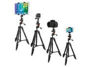 Tripod iKross 47 inch Light Weight CameraTripod with Smartphone Gopro Tablet Adapters and Carrying Bag
