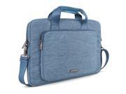 Evecase 15 16 Inch Stylish Handle Universal Suit Fabric Multi functional Briefcase with Shoulder Strap for Laptop Ultrabook Computer Blue ACER ASUS HP SONY