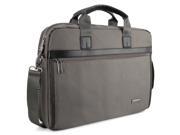15.6 inch Laptop Bag Evecase Messenger Chromebook Carrying Case Gray with Handles Shoulder Strap and Multiple Accessory Pockets for 15.6 in laptops ultrab