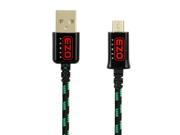 EZOPower 3Ft Braided Sleeve jacket Micro USB Data Cable – Black Green For Kodak Easyshare C123 Sport C142 M23 Mini M200 M522 Playtouch Zi10 ZX5 Z990 Z5