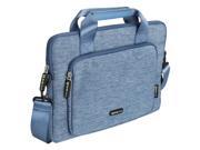 Evecase ASUS 13.3 inch HD Chromebook C300 Case Bag Suit Fabric Universal Sleeve Briefcase Case Tote Bag Messenger w Handle Shoulder Strap – Blue