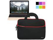 Evecase MacBook Air 11 11.6 inch New 12 inch MacBook Laptop Bag Sleeve Case Slim Briefcase w Handle Accessory Pocket ble Travel Carrying Neoprene Case – B