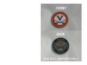 University of Virginia Golf Double Sided Ball Marker Single Mark