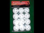 White Plastic Wiffle Type Practice Golf Balls Dozen