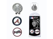 Atlanta Braves Cap Clip w Two Double Sided Ball Markers