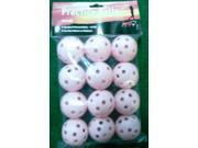 Pink Plastic Wiffle Type Practice Golf Balls Dozen