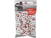 Pride Pro Shortee Red 2 1 8 Golf Tees 120 ct White