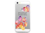 UV Printed TPU Phone Case Water Color Heart Dog Paw Quote