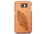 Laser Engraved Wood Phone Case Floral Feather Pattern Maple Cherry Black Cork for iPhone 4 4s iPhone 5 5s SE iPhone 6 6s iPhone 6 6s Plus Galaxy S4