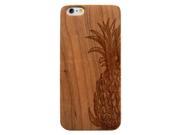 Laser Engraved Wood Phone Case Pineapple Drawing Sketch Maple Cherry Black Cork for iPhone 4 4s iPhone 5 5s SE iPhone 6 6s iPhone 6 6s Plus Galaxy S4