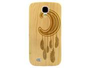 Laser Engraved Wood Case Henna Moon Dreamcatcher Feather Maple Cherry Black Cork for iPhone 4 4s iPhone 5 5s SE iPhone 6 6s iPhone 6 6s Plus Galaxy S
