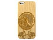 Laser Engraved Wood Phone Case Paisley Henna Yin Yang Maple Cherry Black Cork for iPhone 4 4s iPhone 5 5s SE iPhone 6 6s iPhone 6 6s Plus Galaxy S4