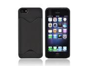 Apple Iphone 5 Rubberized Back Cover W ID Slot Black