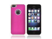 Apple Iphone 5 Hard Back Case W Aluminum Hot Pink