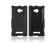 Black HTC 8x Rubberized Plastic Snap On Cover
