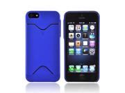 Blue Apple Iphone 5 Rubberized Back Cover W ID Slot