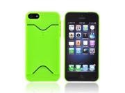 Neon Green Apple Iphone 5 Rubberized Back Cover W ID Slot