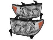 Toyota Tundra / Toyota Sequoia OEM Style Headlights ( Will Not Fit Model With Headlight Washer ) Chrome Housing With Clear Lens Toyota Tundra / Toyota Sequoia OEM Style Headlights ( Will Not Fit Model With Headlight Washer ) Chrome Housing With Clear Lens