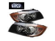 Spyder Auto BMW E90 3 Series 06 08 4Dr CCFL Halo Projector Headlights Black