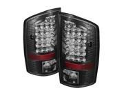 Dodge Ram 07 08 1500 2500 3500 LED Tail Lights Clear Lens with Black Housing