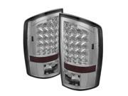 Dodge Ram 07 08 1500 2500 3500 LED Tail Lights Clear Lens With Chrome Housing