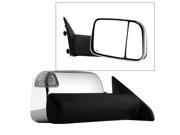 Dodge Ram 1500 09 12 Manual Extendable POWER Heated Adjust Mirror with LED Signal Chrome Housing RIGHT Fit Ram 2500 3500 10 12