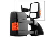 Ford SuperDuty 99 14 Manual Extendable Manual Adjust Mirror with LED Signal Amber Right