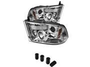 Dodge Ram 1500 Ram 2500 3500 Projector Headlights Halogen Model Only Not Compatible With Factory Projector And LED DRL LED Halo LED Non Replaceable LEDs