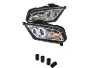 Ford Mustang Projector Headlights Halogen Model Only Not Compatible With Xenon HID Model CCFL Halo DRL Chrome Housing With Clear Lens