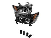 Toyota Tundra Toyota Sequoia Projector Headlights Eliminates AFS function CCFL Halo LED Black Housing With Clear Lens