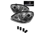 Mercedes Benz S Class Projector Headlights Halogen Model Only not compatible with Xenon HID Model DRL Chrome Housing With Clear Lens