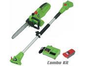 Ecopro Tools 40v Li Ion Powered 2in1 Pole Saw 12 Chain Saw Combo Kit PSC DX0015 1