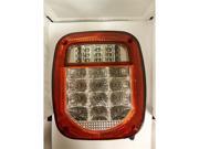 AutoSmart ALL LED UNIVERSAL STUD MOUNT COMBINATION TAIL LIGHT W LICENSE ILLUMINATOR CLEAR LENS RED KL 25117LC R