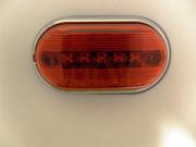 AutoSmart LED OBLONG CLEARANCE SIDE MARKER LIGHT RED W CHROME HOUSING KL 15110RM