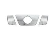 Bully Chrome Grille for a 05 07 NISSAN FRONTIER 05 07 NISSAN PATHFINDER 3pcs BAR STYLE TAPE AND CLIP Grille Insert GI 28