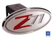 Defenderworx Chevy Z71 2001 2005 Silver Red Oval 2 Billet Hitch Cover 34015