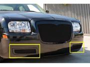 T REX 2005 2010 Chrysler 300 without factory fog lights Upper Class Mesh Bumper 300 w o factory fogs All Black POLISHED 52472