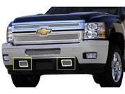 T REX 2011 2012 Chevrolet Silverado HD Upper Class Polished Stainless Mesh Tow Hook Bumper Grille 2 Pc POLISHED 55115